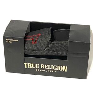 True Religion Slippers House Shoes Black Red Men's X-Large 13